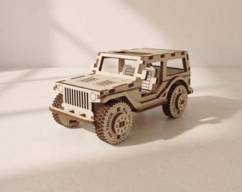 Small Truck Laser Cut Files: Simple Wooden Model, SVG DXF