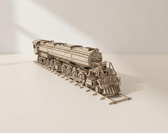Big Boy 4014 Locomotive Laser Cut Files: Advanced Wooden Model
