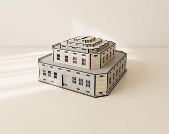 Fort Knox Piggy Bank Laser Cut Files: Wooden Building Model