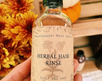 Herbal Hair Rinse | scalp health | luster and shine | herbal concentrate | apple cider vinegar