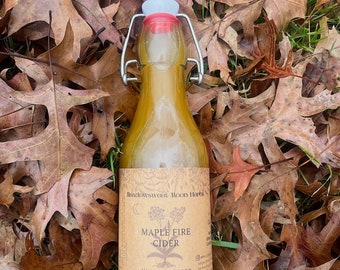 Maple Fire Cider | Immune Tonic | Apple Cider Vinegar | organic | Homegrown | Raw Honey