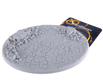 Skull Base - 120mm x 92mm Oval Flying Monster Base x 1 - Resin