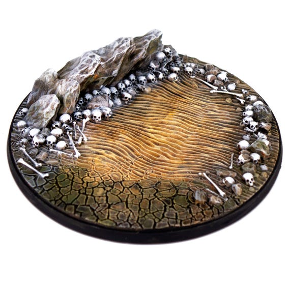 Bases - Skull Cracked Earth - 80mm A, Tent