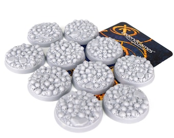 Skull Bases - 32mm round bases - Resin - designed and made by LegendGames on ETSY