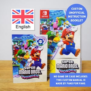 Super Mario Bros. Wonder -  English Instruction Booklet / Manual / unofficial (Switch)
