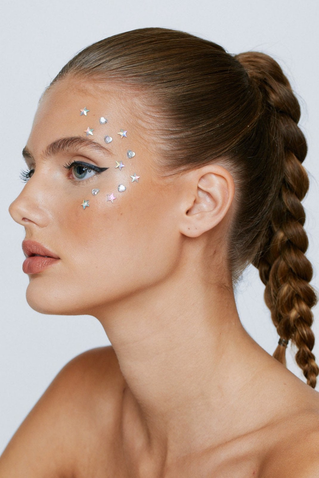 6 Sheets Face Diamonds Mermaid Face Gems Drill Diamond Facial Sticker Kids  DIY