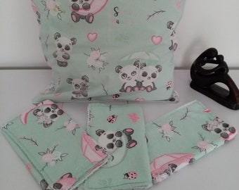 Nursery gifts; cushion covers and burp cloths