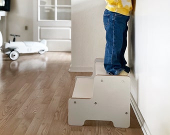 Kitchen platform | White Kitchen Helper | Step Stool | Adult platform | Steps Stand | Children's podium | toddler stepping stool for kids