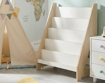 Regał Montessori – 5-półkowy organizer na książki i zabawki dla maluchów
