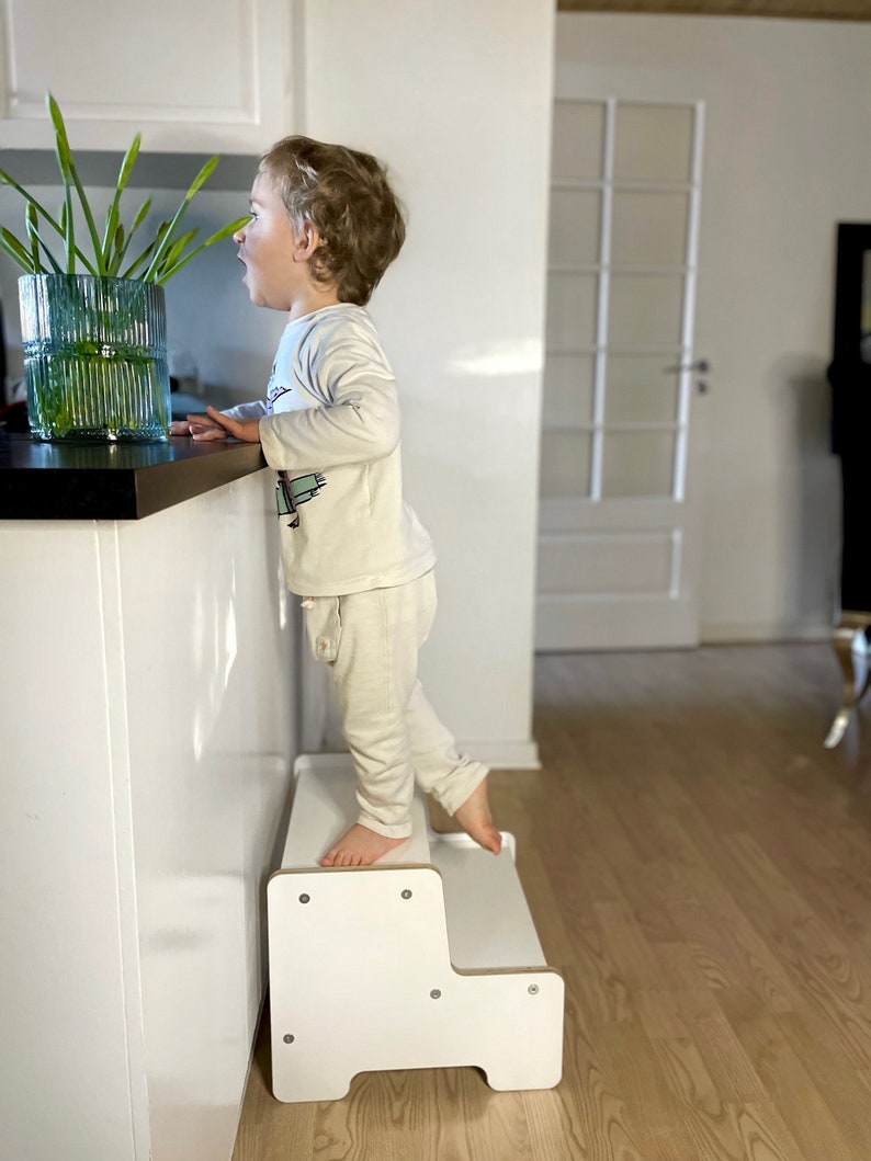 Kitchen platform Black Kitchen Helper Step Stool Adult platform Steps Stand Children's podium toddler stepping stool for kids image 3