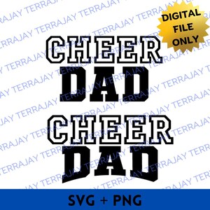 TWEE cheer dad gewaagde SVG's, cheerleader png, digitale download, Cricut knippen, Svg-bestanden knippen, shirtontwerp, moeder, mama, grappig, leuk, schattig