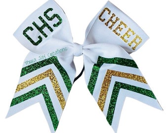 Custom Personalized Glitter bow. Large | Cheer | Dance | Hair | Personalized | Arrows