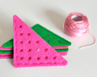 Starstruck Besticktes Filz Lesezeichen