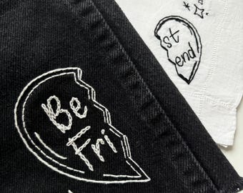 Best Friend Herzen DIY Stick & Stitch Stickerei Paket