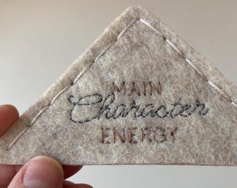 Hauptcharakter Energy Besticktes Filz Lesezeichen