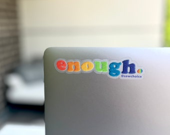 ENOUGH Regenbogen Embroidery Art Sticker