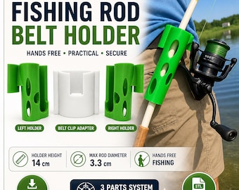 Soporte para caña de pescar imprimible en 3D: herramienta de pesca manos libres (descarga STL)
