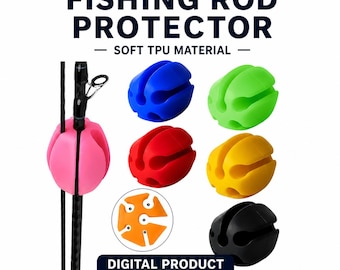 Clip protector para caña de pescar imprimible en 3D – Soporte flexible de TPU (archivo STL)