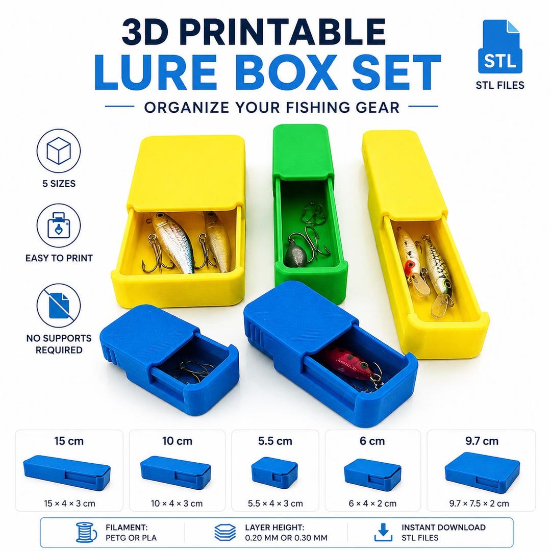 3d printed fishing lure box Scale Tackle Style The RC Chop Shop 3D Printable Fishing Lure Box