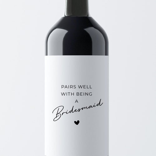 Pairs Well With Being a Bridesmaid Will You Be My Bridesmaid Etsy Canada