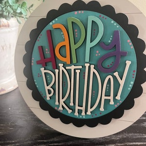 Round interchangeable Birthday signs, interchangeable monthly signs, farmhouse style, laser cut