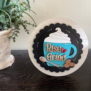 Round interchangeable Coffee signs, interchangeable Coffee signs, farmhouse style, laser cut