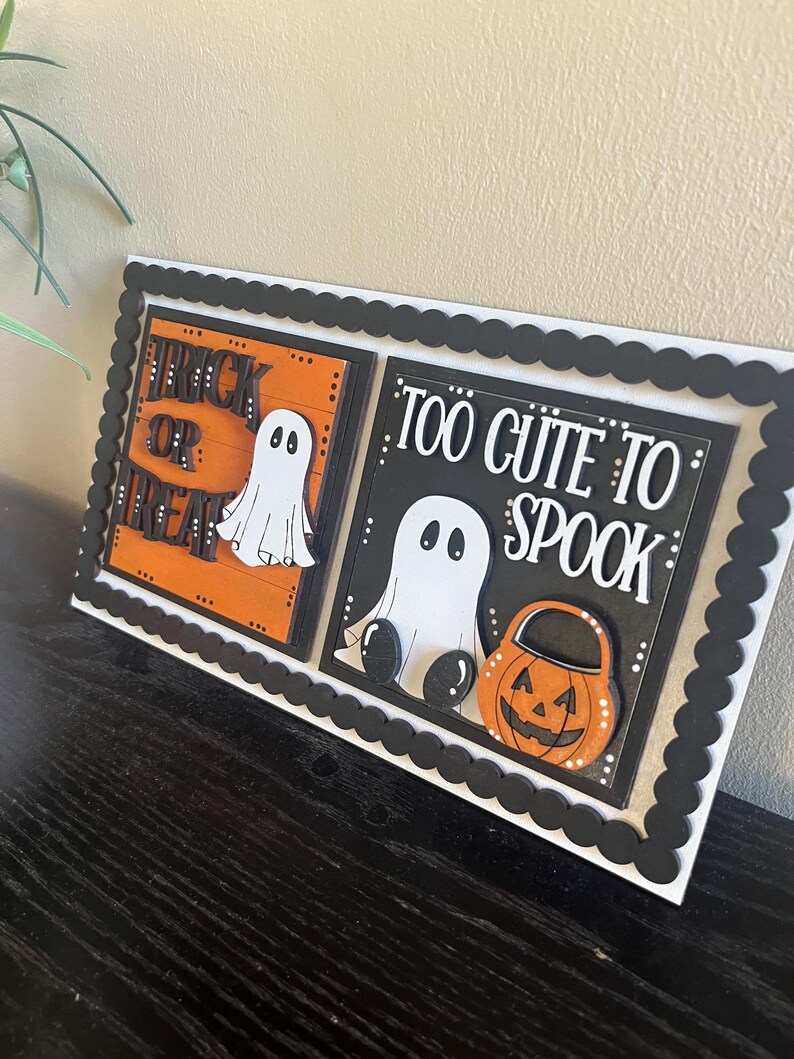 Interchangeable Halloween Ghost Sign: Farmhouse Decor, Laser Cut MDF - Etsy