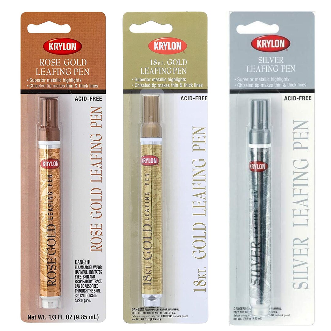 Krylon Acid free Leafing Pen for Metallic Highlights Gold Etsy Krylon Acid free Leafing Pen for Metallic Highlights Gold Etsy