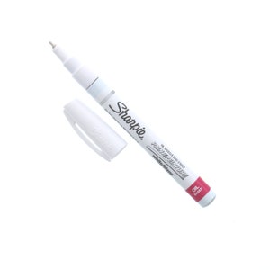 Stylo marqueur blanc Sharpie à base d'huile - Extra fin