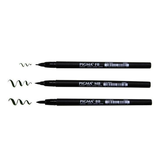 Buy Sakura Pigma Professional Brush Pen Set, Black (fine, Medium