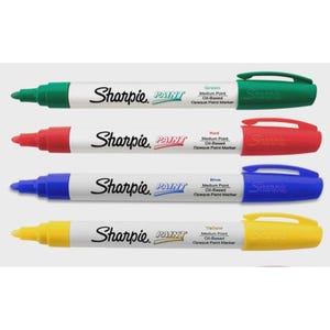 Sharpie Paint Marker Medium Tip Pen Auf Ölbasis Rot / Blau / Grün / Gelb & Pink UK