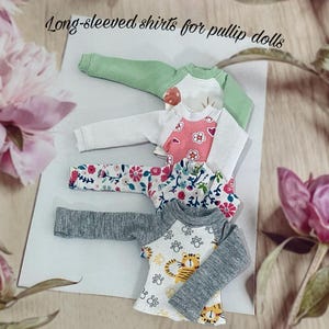 Long-sleeved shirts for pullip dolls 22/24/26/27cm S/M obistu,pullip/isul ,puremeemo, barbie