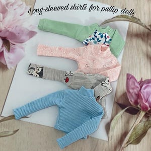 Long-sleeved shirts for pullip dolls 22/24/26/27cm S/M obistu,pullip/isul ,puremeemo, barbie