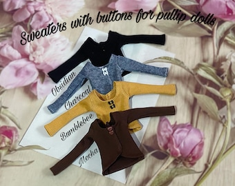 Sweaters with buttons for pullip dolls 22/24/26/27cm S/M/L obitsu pullip stock body