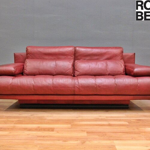 Rolf Benz 6500 Couch Sofa Two Seater Leather Dark Red Ireland Rolf Benz 6500 Couch Sofa Two Seater, Genoa Red Leather Sofa