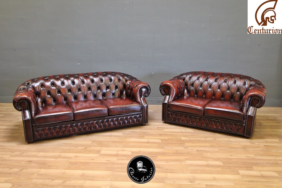 Centurion 2 Seater 3 Seater Sofa Armchair Chesterfield English Etsy