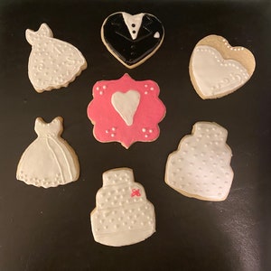 Handmade cookies - Sugar cookies - wedding - party favors - decorated cookies - wedding favors - custom orders - cookie set - one dozen