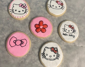 Cartoon / sugar cookies / decorated cookies / party favors