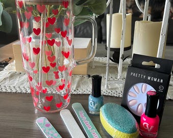 Valentine’s Day / tumbler / self care / gifts / nail kit / gifts for her