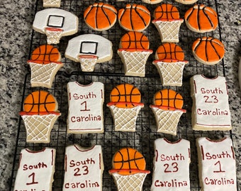 Basketball Sugar Cookies, Custom Party Favors