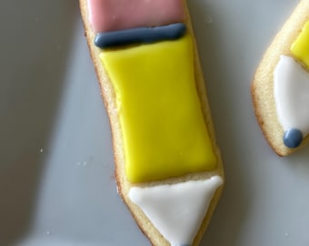 back to school / sugar cookies / desserts / homemade / treats / handmade / pencils