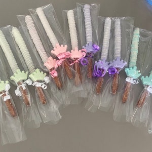 princess / chocolate / pretzels / party favors /!treats / handmade / birthday