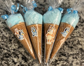 party favors / ice cream cones / cotton candy / birthday / dog cartoon / kids treats / desserts