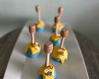 bumblebees / cake pops / homemade / party favors / desserts / handmade / baby shower