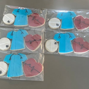 Nurses week / cookies / decorated cookies / dessert / thank a nurse / cookies in a bag