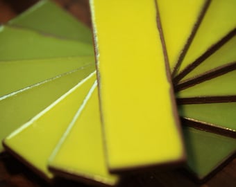 Lemon Lime Handmade Tile: Green, yellow. lime, lemon, chartreuse....