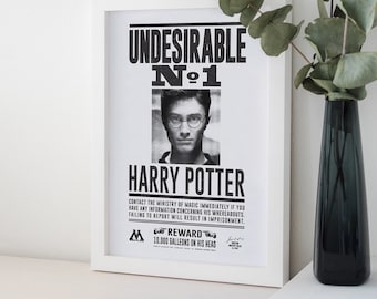Personalized Wanted Wizard Poster: Custom Movie Art (Digital Download)