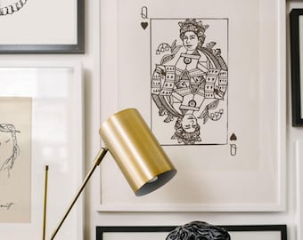 Queen Elizabeth II Art Print: Minimalist Linear Wall Decor (Digital Download)