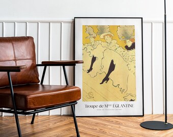 Toulouse Lautrec Cabaret Poster: Jane Avril Dancers Art Print (Digital Print)