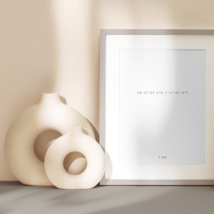 Minimalist Coordinates Print, Latitude Longitude Print, New Home Print, Printable GPS, Coordinates Sign, Personalized Gift, Home Decor Print